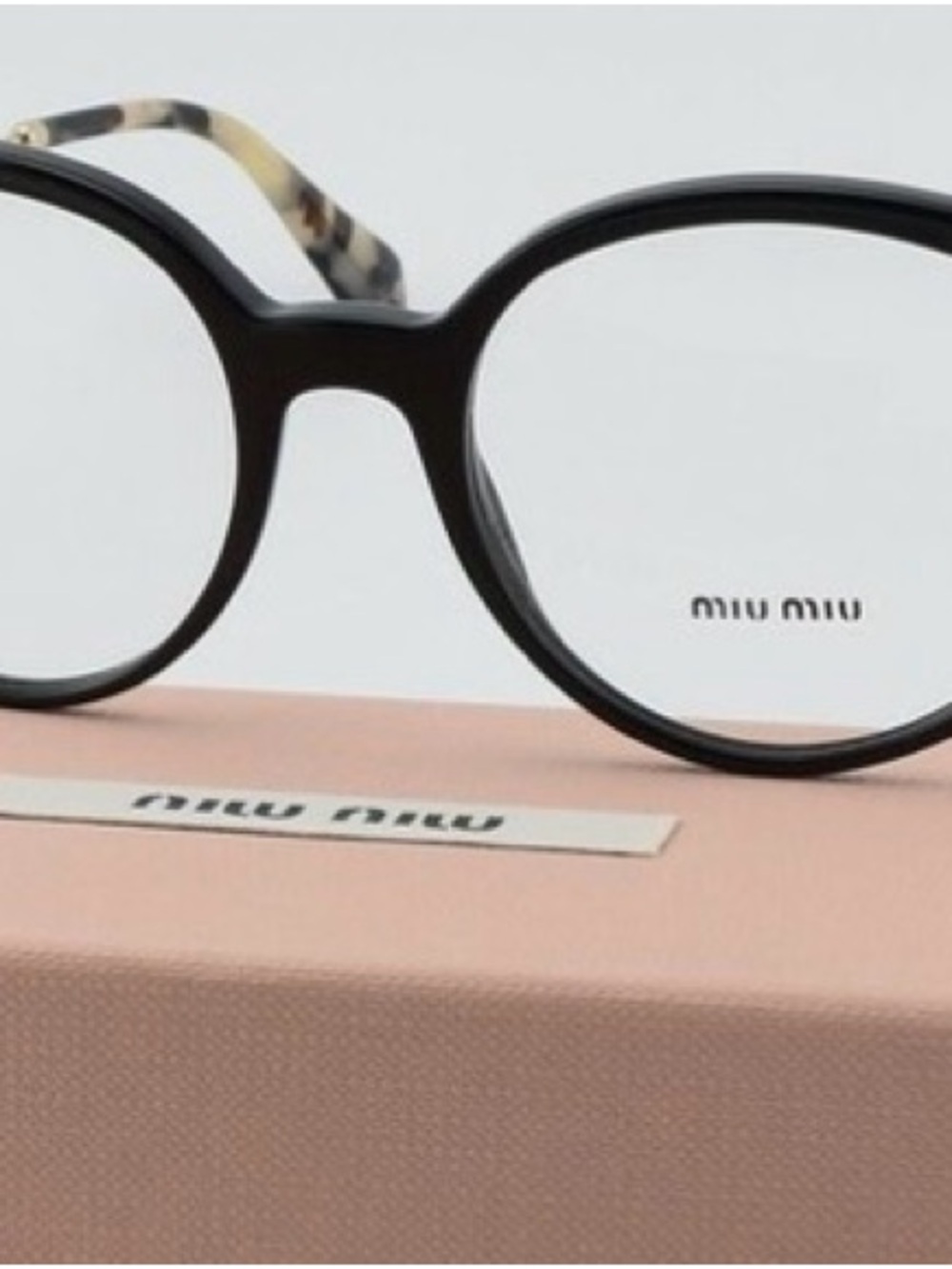 Miu Miu Black Round Optical Glasses